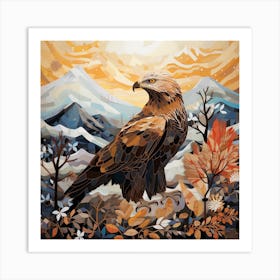 Bird In Nature Golden Eagle 4 Art Print