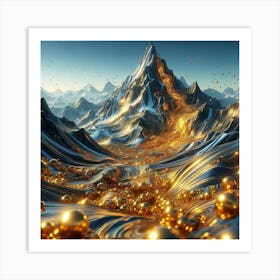 Hidden Gold River by dee Art Print