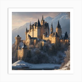 Castle In The Snow Art Print