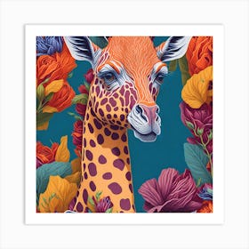 Colorful Giraffe Pop Art Print