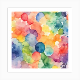 Colorful Watercolor Painting Art Print