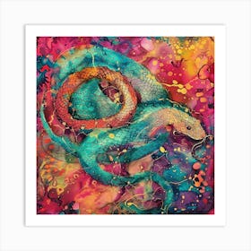 Snake Painting Art Print