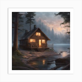 Cabin In The Woods Art Print