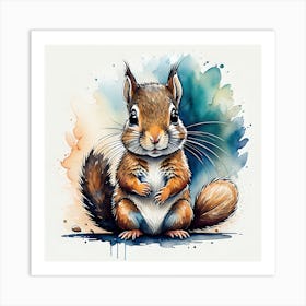 Cute Squirrel Illustration Art Print