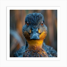 Duck In The Rain 2 Art Print