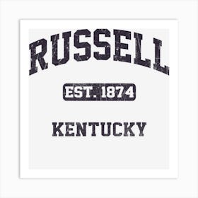 Russell Kentucky Ky Vintage State Athletic Style Art Print