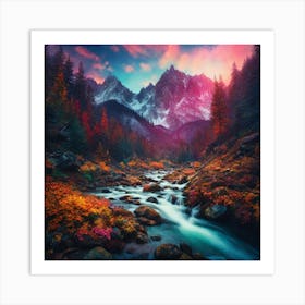 Autumn In The Mountains Art Print