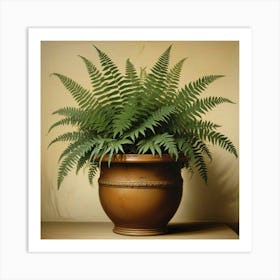 Fern In A Pot 3 Art Print