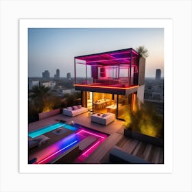 Modern House In Tel Aviv Art Print