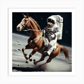 Astronaut On Horseback Art Print