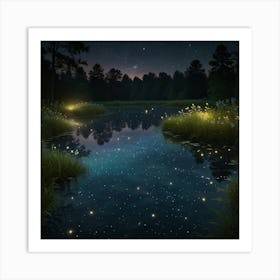 Night In The Forest 1 Art Print