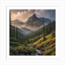 Mountain Stream Art Print