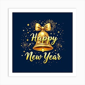 Happy New Year Greeting Card Art Print