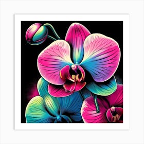 Orchid, Pop Art 1 Art Print