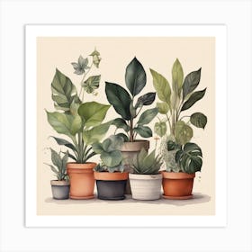 Potted Plants 1 Art Print