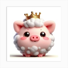 Pig With Crown Art Print