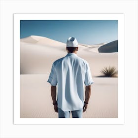 Man In The Desert 73 Art Print