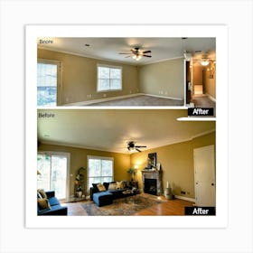 Before And After Photos Of A Room (3) Art Print