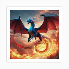 Fire Dragon Art Print
