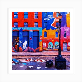 Street In New York City Art Print