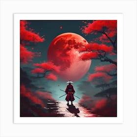 Red Moon Art Print