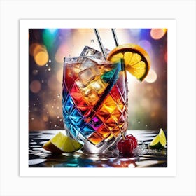 Rainbow Cocktail 2 Art Print