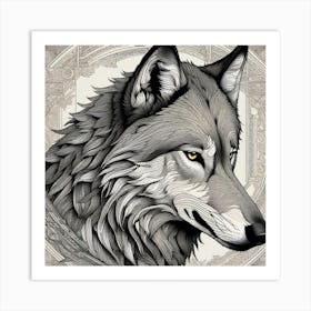 Wolf art 2 Art Print