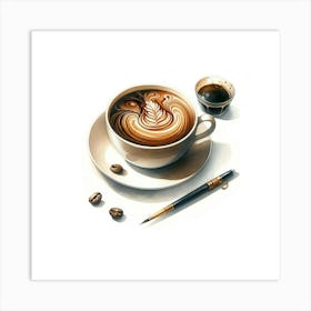 Coffee Latte Art Print