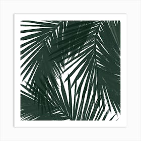 Green Palms Square Art Print
