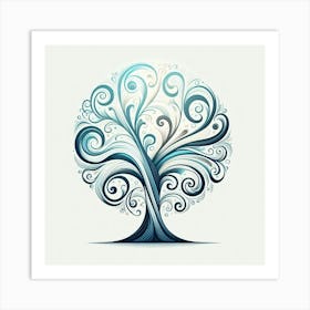 Stylized tree Art Print