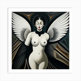 Angel With Wings Art Print