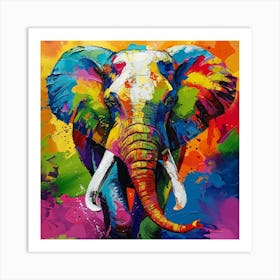 Elephant Painting 23 Art Print