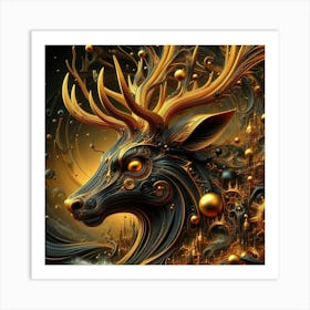 Deer Head 3 Art Print