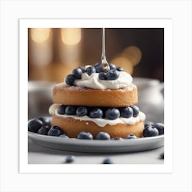 Blueberry Cake Art Print