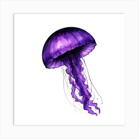 Purple Jellyfish Art Print