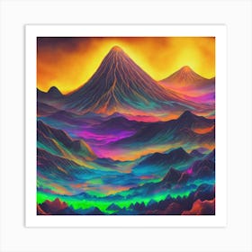 Rainbow Mountain Art Print