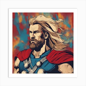 Thor Viking warrior Art Print