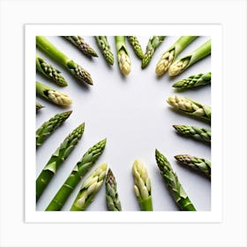 Asparagus Spears In A Circle Art Print