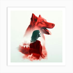 Red Wolf Art Print