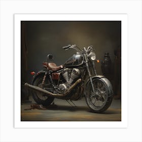 Vintage Motorcycle Art Print