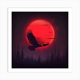 Eagle In Flight Art Print