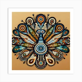 Peacock Mandala Art Print