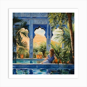 Moroccan Pool Art Print