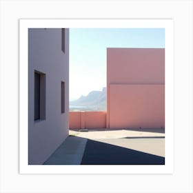 Pink Building - Pink Building Stock Videos & Royalty-Free Footage Art Print