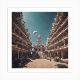 Surreal Landscape Inspired By Dali And Escher 12 Art Print