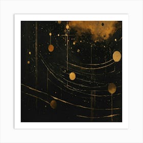 Minimal Copper Circles Art Print