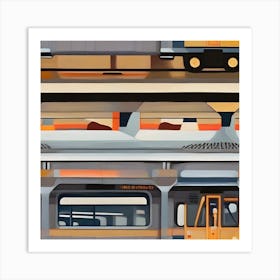 Train Station Art Print