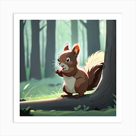 Squirrel In The Forest 149 Art Print