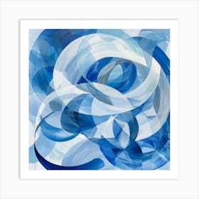 Abstract Blue Painting 8 Art Print