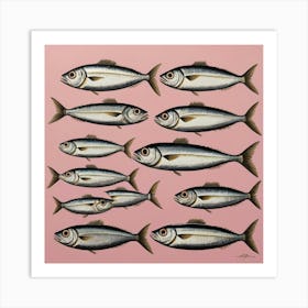 Default Sardines On Pink Art 1 Art Print